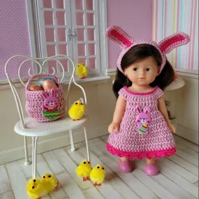 "Lapin de Pâques" patron crochet poupée mini corolline